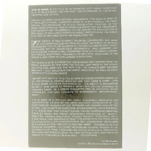 Yes Is More af Bjarke Ingels Group (Bog)