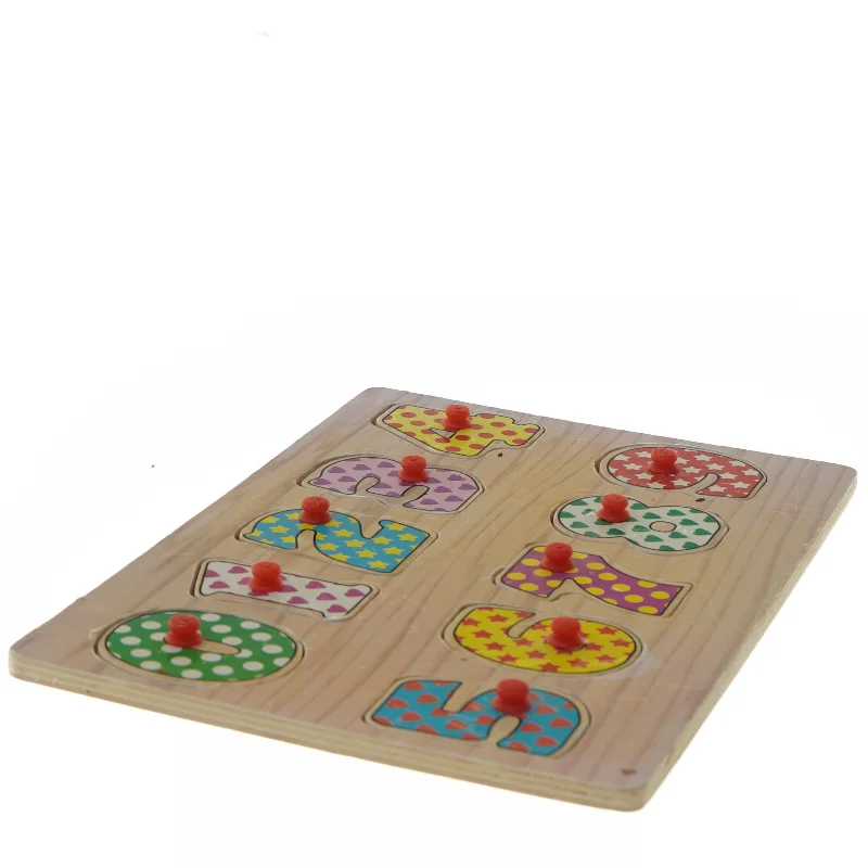 Træ nummer puslespil (str. 29,5x21,5 cm)