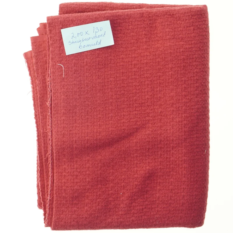 Rødt bomulds tekstil (str. 200 x 130 cm)