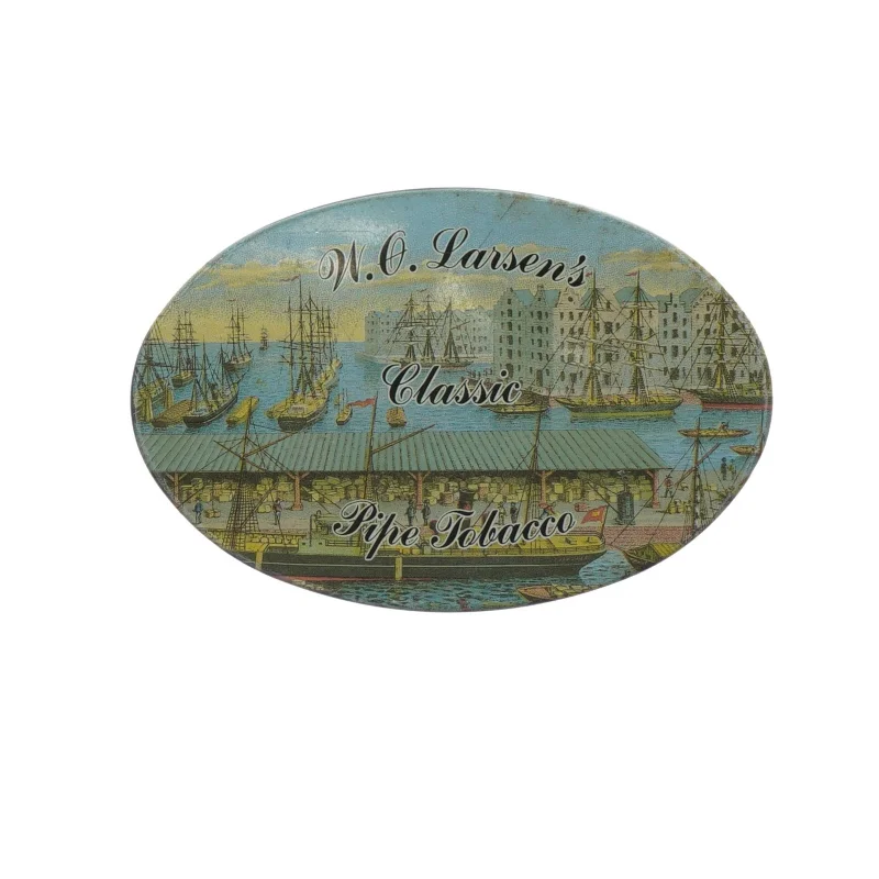 Vintage tobaksdåse (str. 14 x 9 cm)