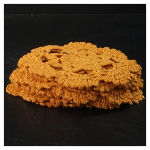 Hæklede rondeller (str. 15 cm i diameter. 10 styk)