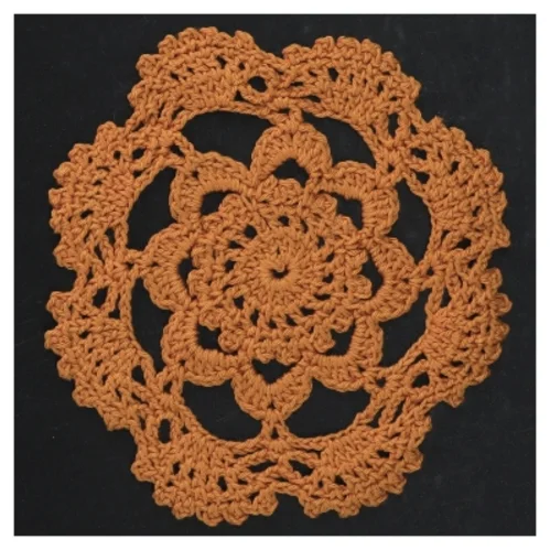 Hæklede rondeller (str. 15 cm i diameter. 10 styk)