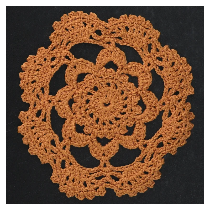 Hæklede rondeller (str. 15 cm i diameter. 10 styk)