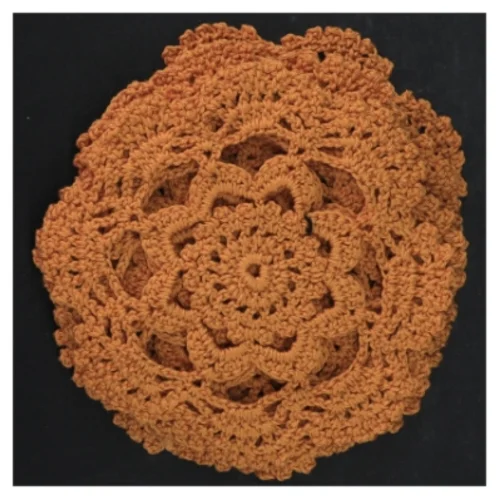 Hæklede rondeller (str. 15 cm i diameter. 10 styk)