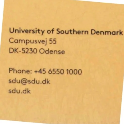 Ph.d.-afhandling fra Syddansk Universitet