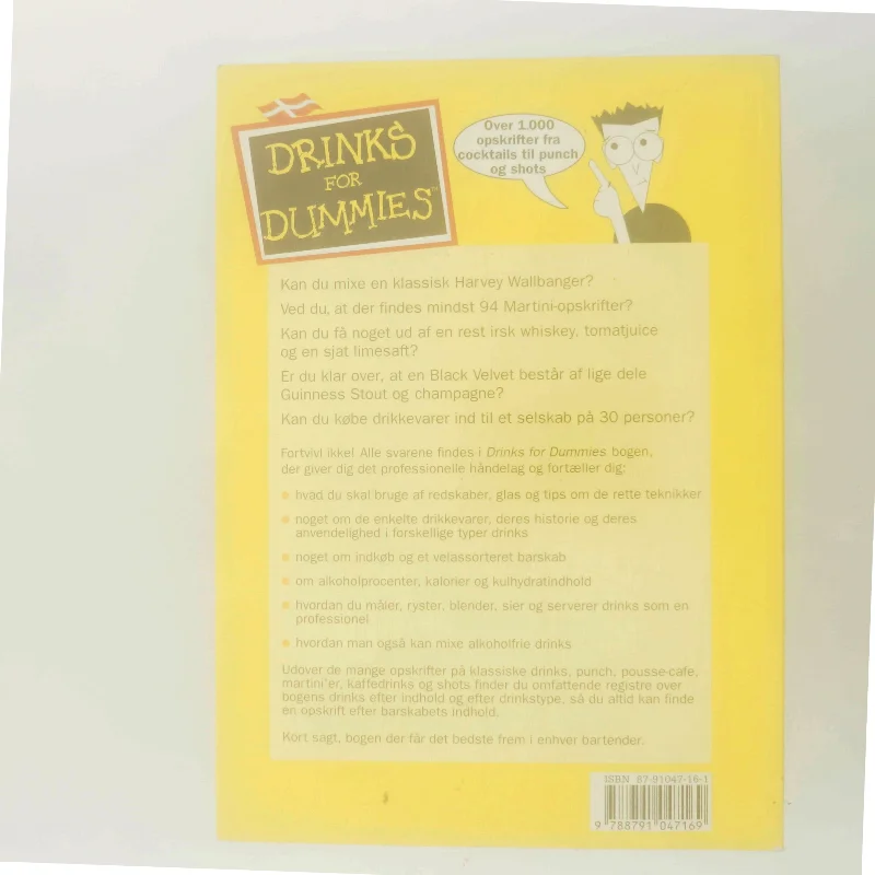 Drinks for dummies af Ray Foley (Bog)