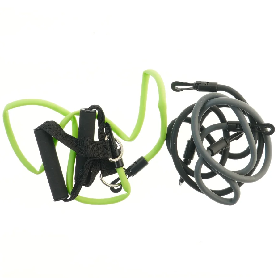 Træningselastik sæt med håndtag (str. 152 cm)