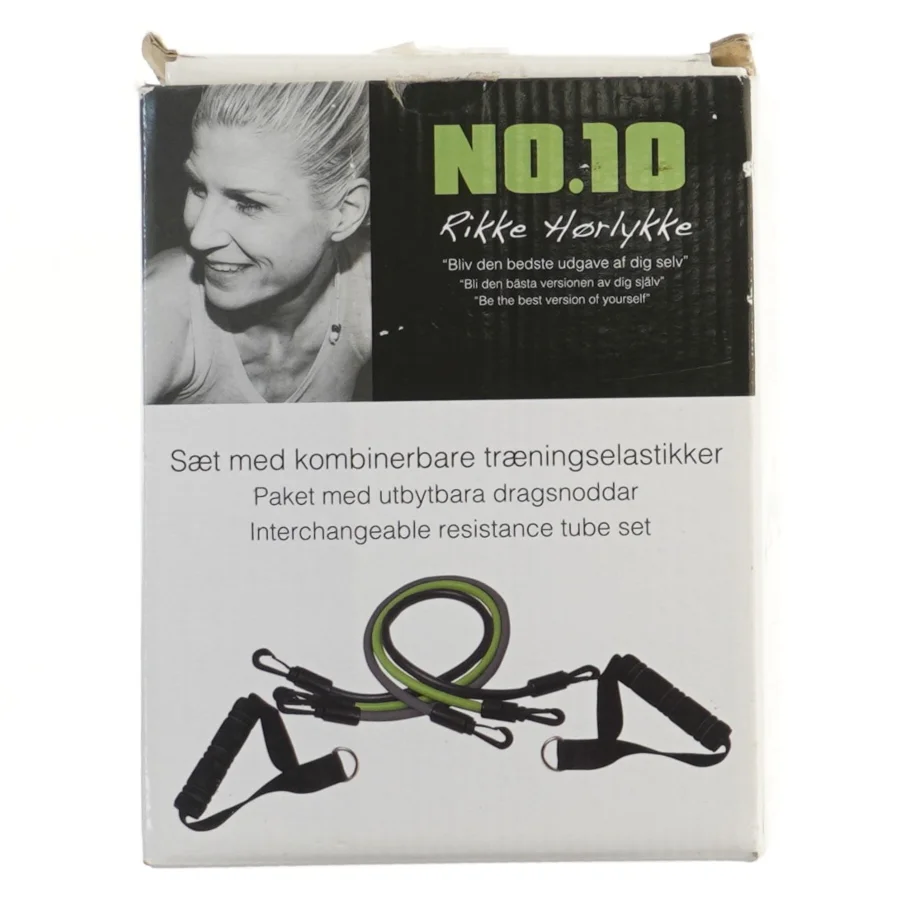 Træningselastik sæt med håndtag (str. 152 cm)