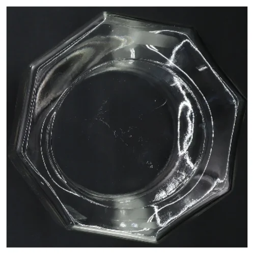 Glasbeholder med låg (str. Ø 10,5 cm længde 16,5 cm)