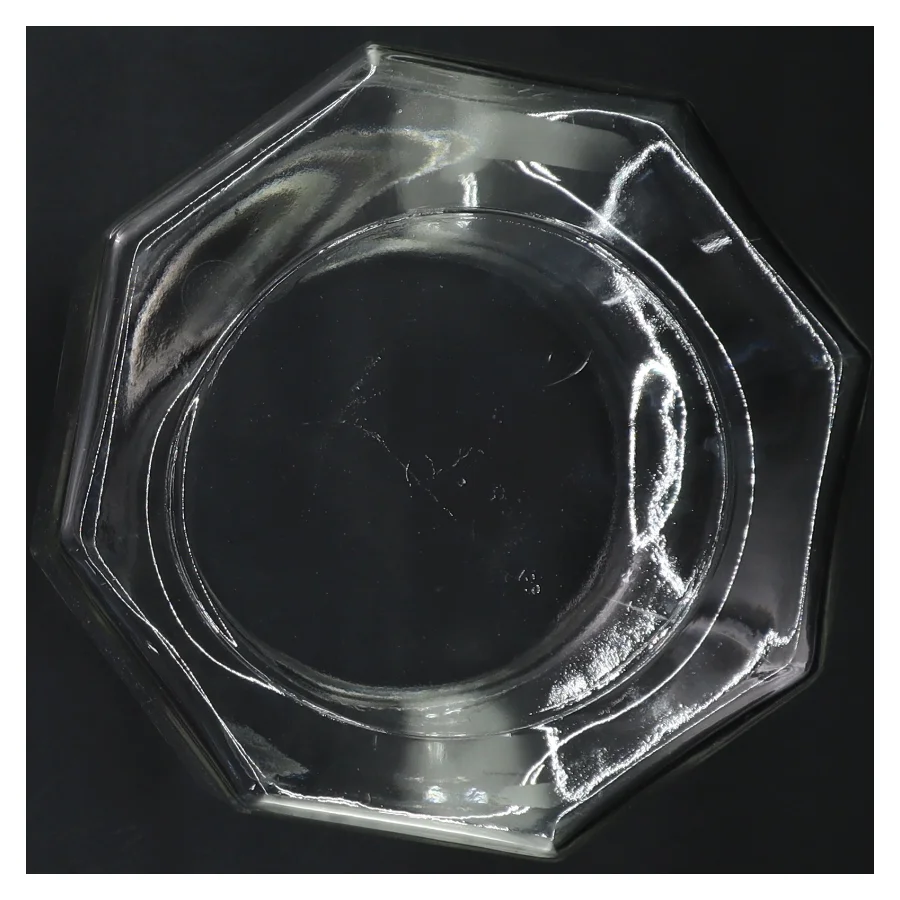 Glasbeholder med låg (str. Ø 10,5 cm længde 16,5 cm)