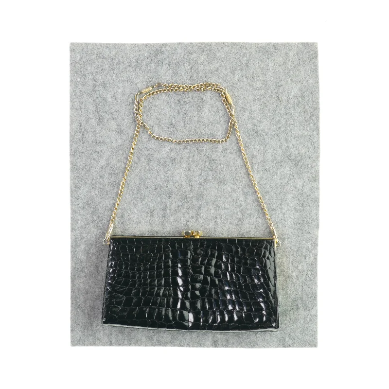 Skuldertaske med klik åbning (str. LB: 23x13 cm)