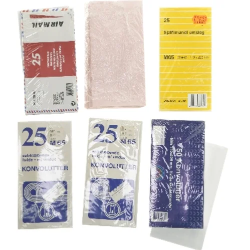 Forskellige konvolutter (str. 22x11 cm)