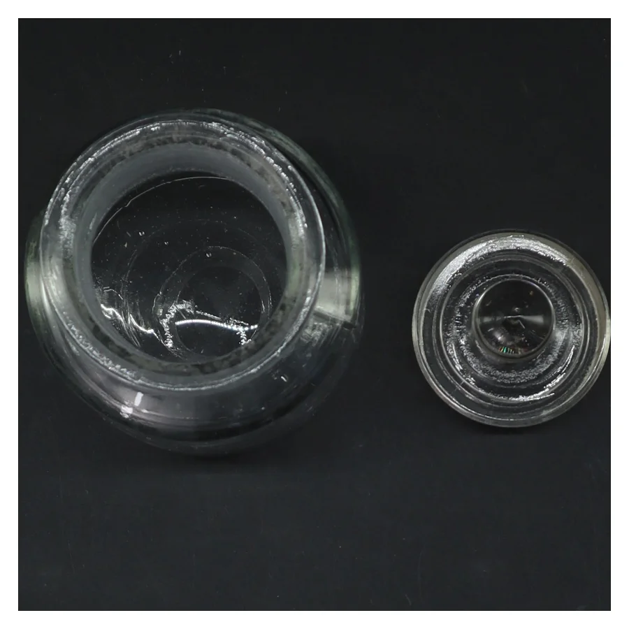 Glasbeholder med låg (str. 13 cm)