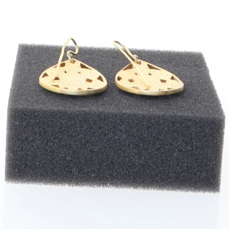 Guldøreringe med indlagt perlemor (str. 3,5 cm)