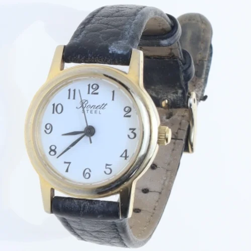 Dameur med sort rem fra Bonett (str. 25 mm)