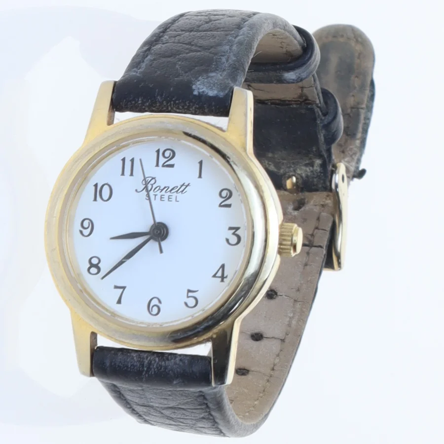 Dameur med sort rem fra Bonett (str. 25 mm)