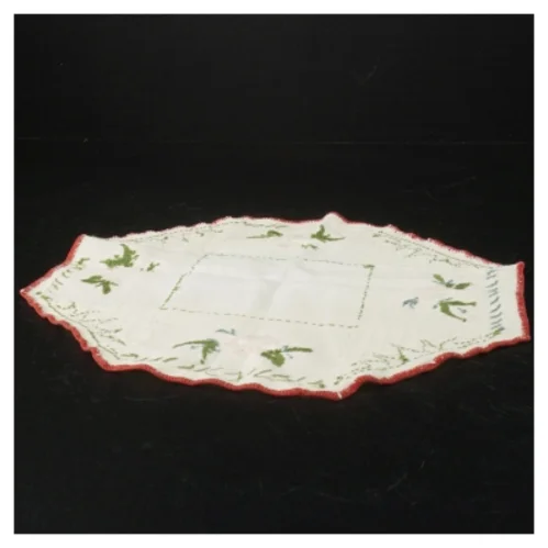 Broderet lysedug (str. 27 x 27 cm)