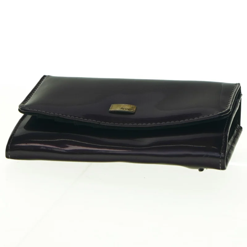 Sort lak tegnebog fra Fabretti (str. 15 x 10 cm)