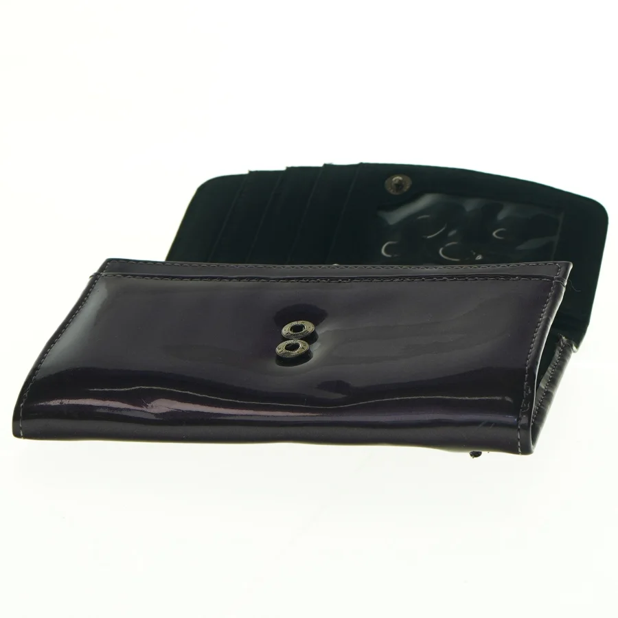 Sort lak tegnebog fra Fabretti (str. 15 x 10 cm)