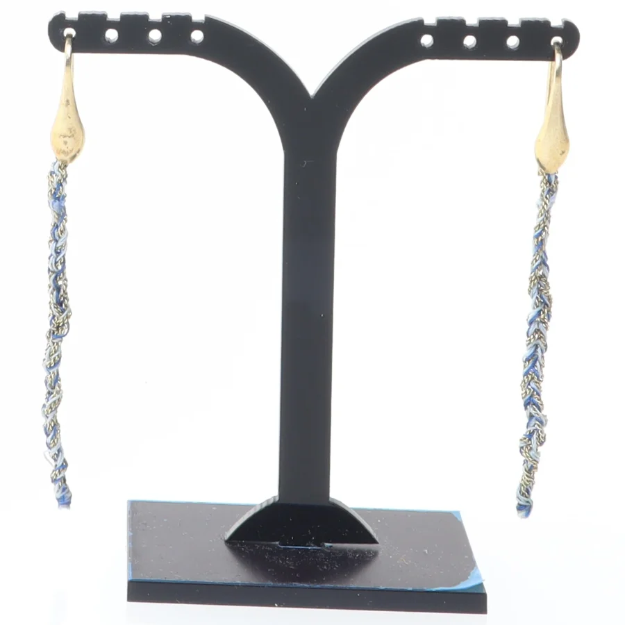 Flettede øreringe (str. 7 cm)