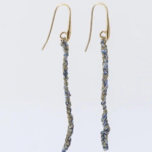 Flettede øreringe (str. 7 cm)