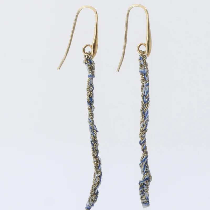 Flettede øreringe (str. 7 cm)