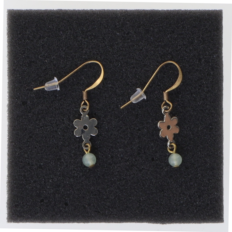 Øreringe med blomster og perler