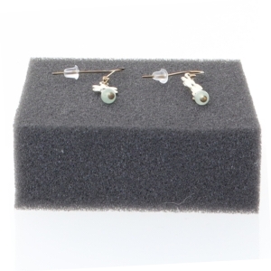 Øreringe med blomster og perler