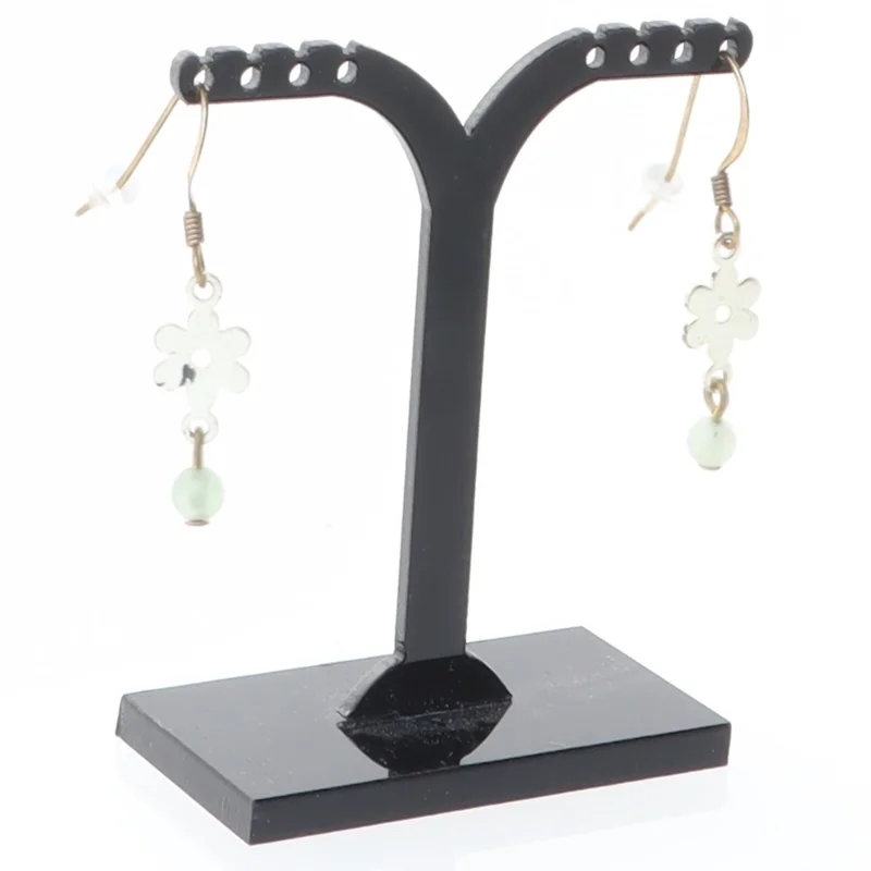 Øreringe med blomster og perler