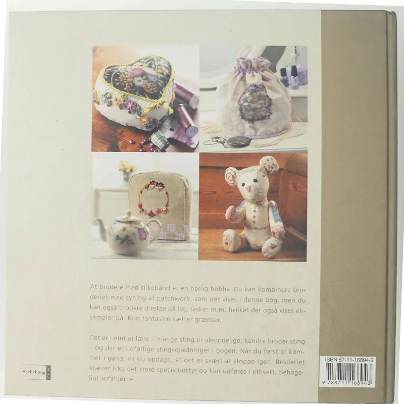 Håndarbejdsbog om silkebånd og patchwork fra Aschehoug