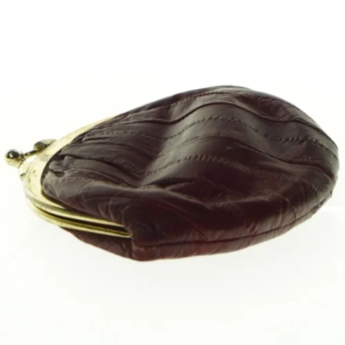 Vintage pung i skind (str. 17 x 14 cm)