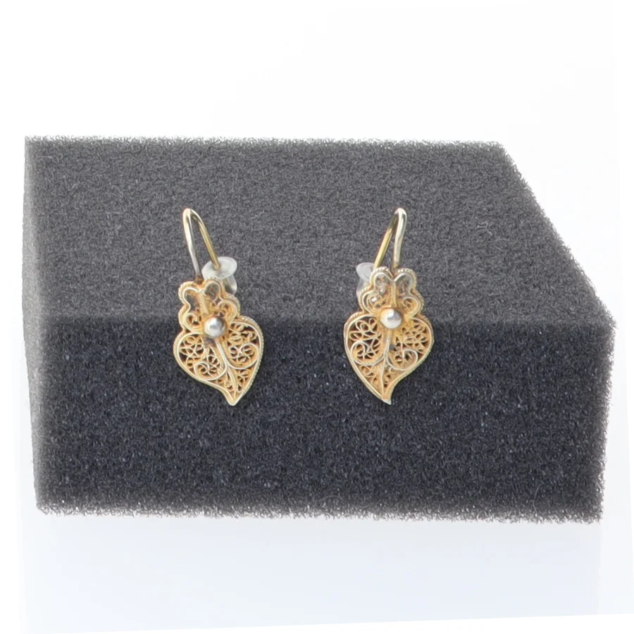 Filigran hjerteøreringe (str. 2,5 cm)