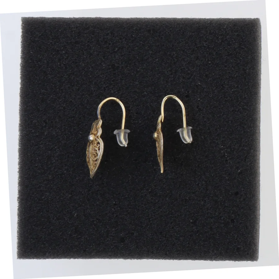 Filigran hjerteøreringe (str. 2,5 cm)