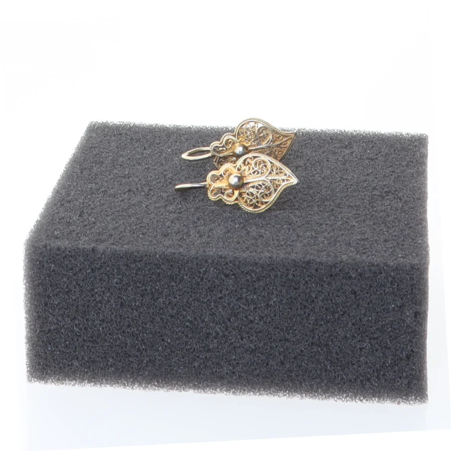 Filigran hjerteøreringe (str. 2,5 cm)