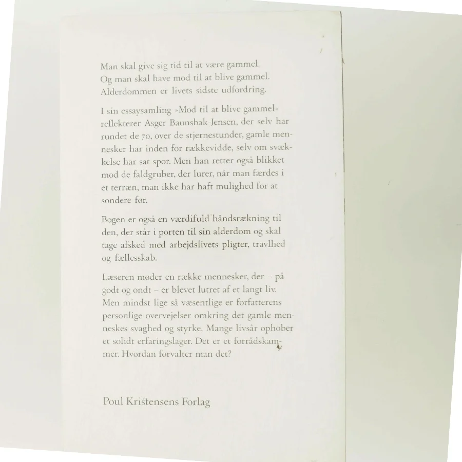 Mod til at blive gammel af Asger Baunsbak-Jensen (Bog)