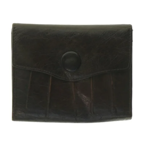 Sort læderpung fra Belsac (str. 12,5 x 10 cm)