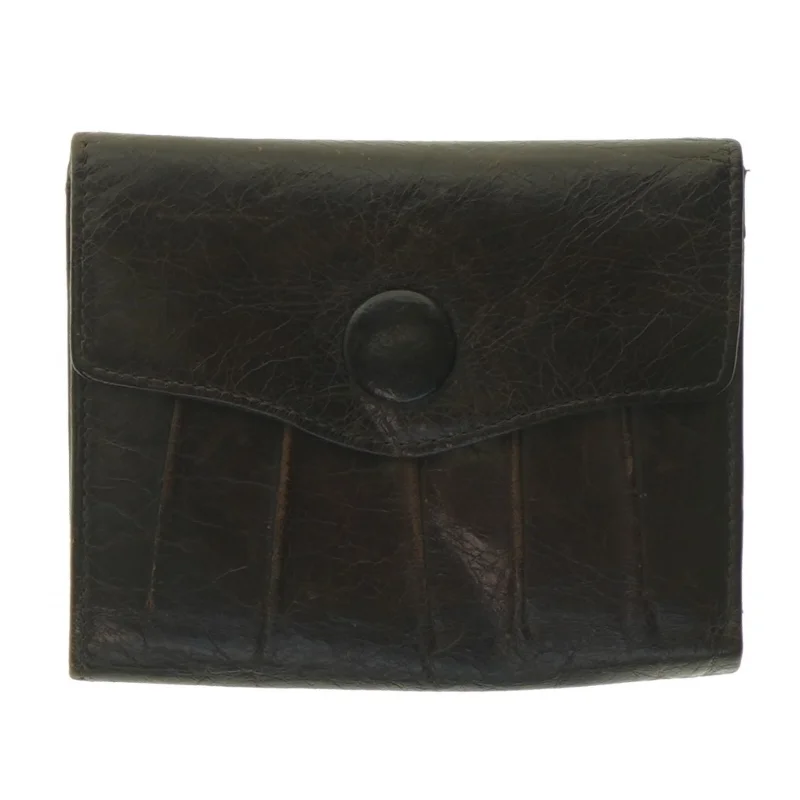 Sort læderpung fra Belsac (str. 12,5 x 10 cm)