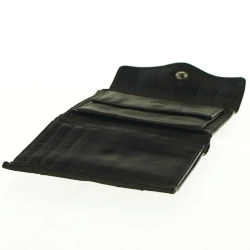 Sort læderpung fra Belsac (str. 12,5 x 10 cm)