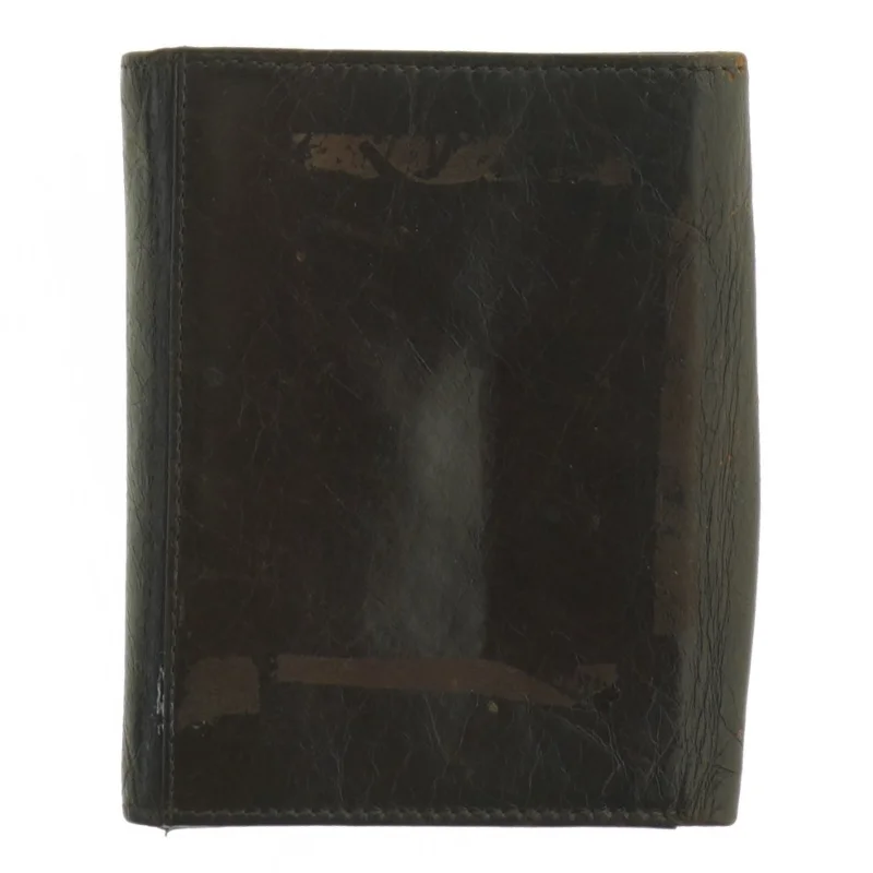 Sort læderpung fra Belsac (str. 12,5 x 10 cm)