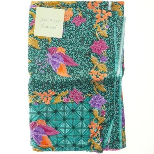 Farverigt mønstret bomuldsstof (str. 165 x 100 cm)