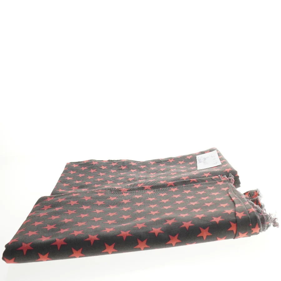 Sort bomuldslærred med røde stjerner (str. 130 x 190 cm)