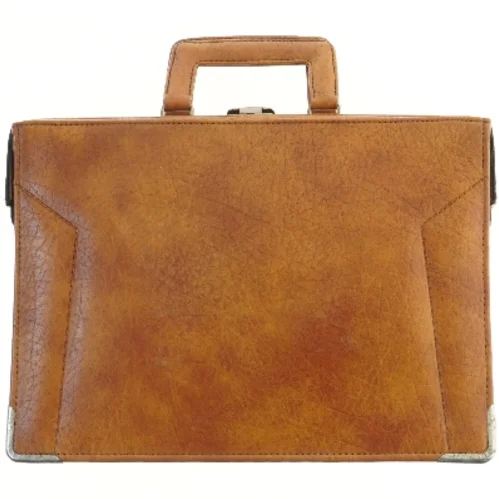 Lædermappe med håndtag (str. 41,5x31 cm)