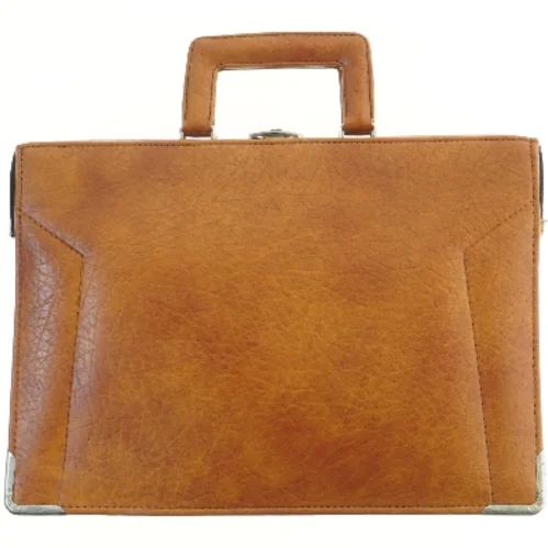 Lædermappe med håndtag (str. 41,5x31 cm)