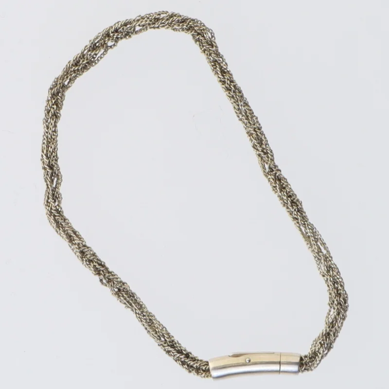 Flettet halskæde (str. 19 cm)