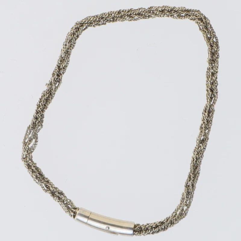 Flettet halskæde (str. 19 cm)