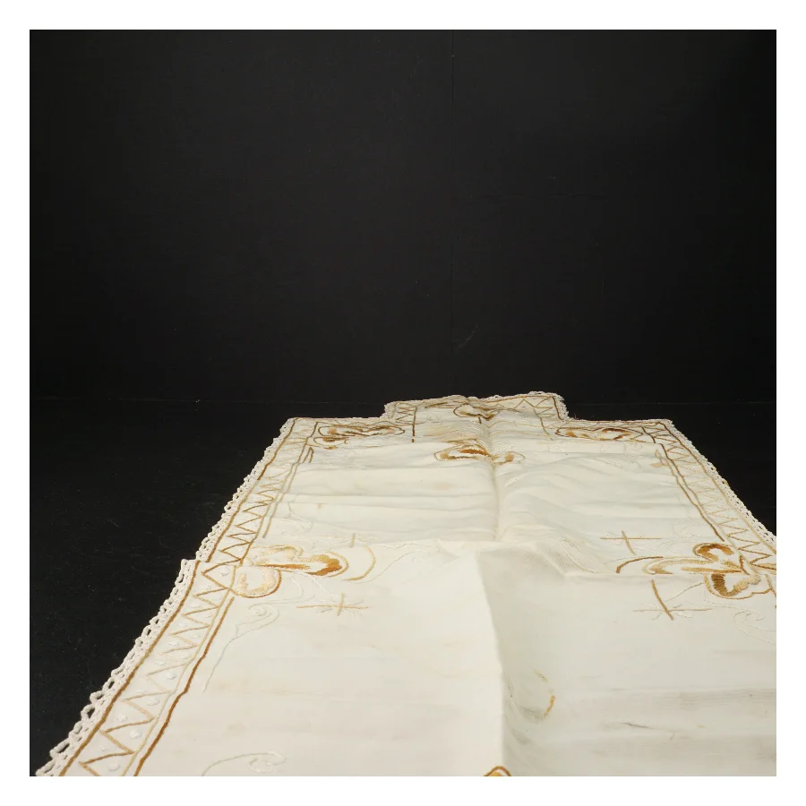 Vintage, broderet bordløber (str. 90 x 33 cm)