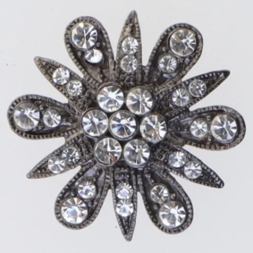 Broche med sten (str. 4,5 cm)