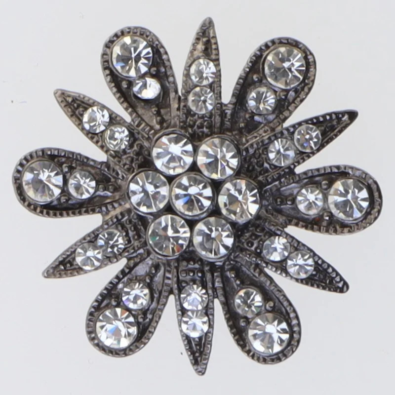 Broche med sten (str. 4,5 cm)