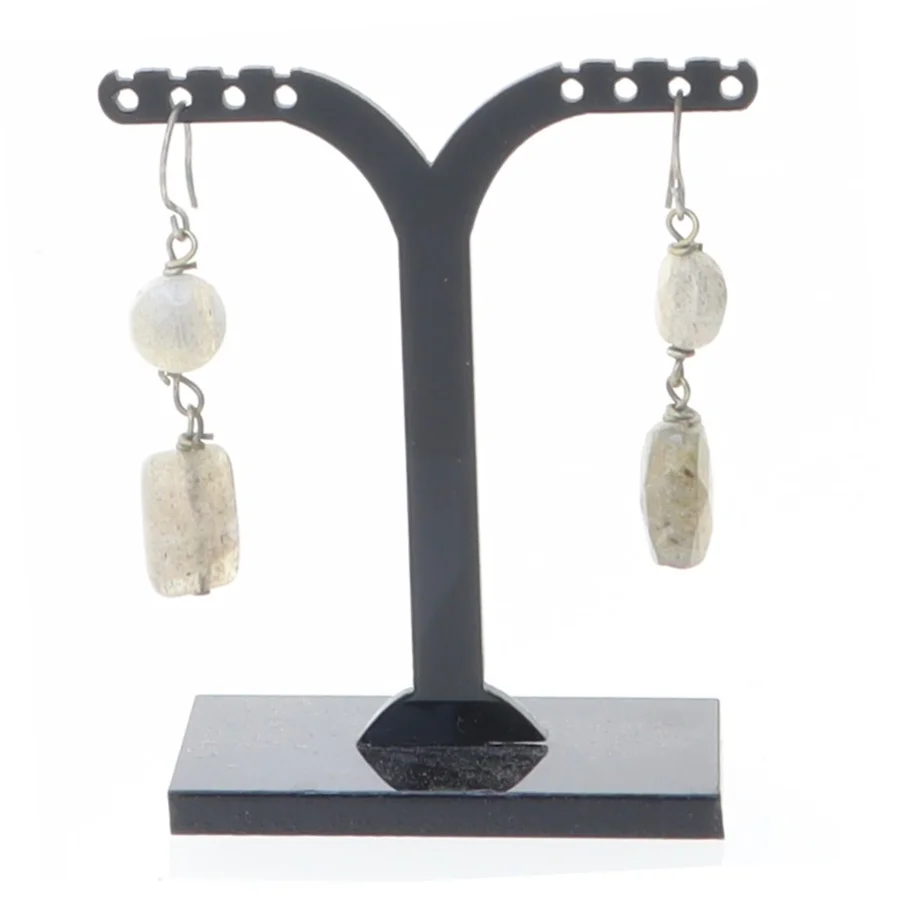 Øreringe med sten (str. 2,5 cm)