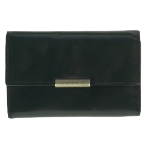 Sort læderpung fra Adax (str. 15 x 10 cm)